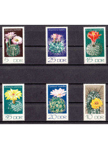 DDR 1974 francobolli serie completa nuova tematica Fiori Yvert 1602-7